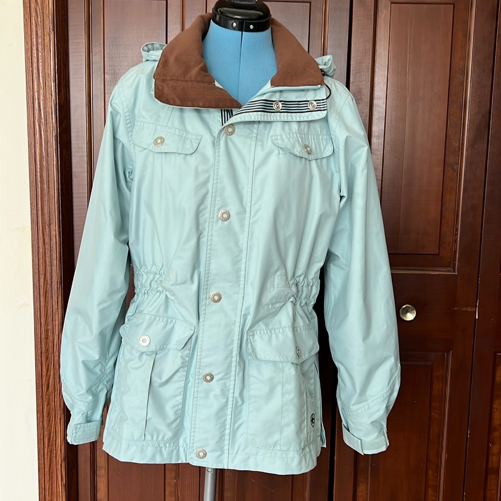 Ariat lightweight zip equestrian riding coat. S. Mint green. Excellent condition